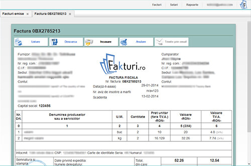 Emiterea facturilor in Fakturi.ro